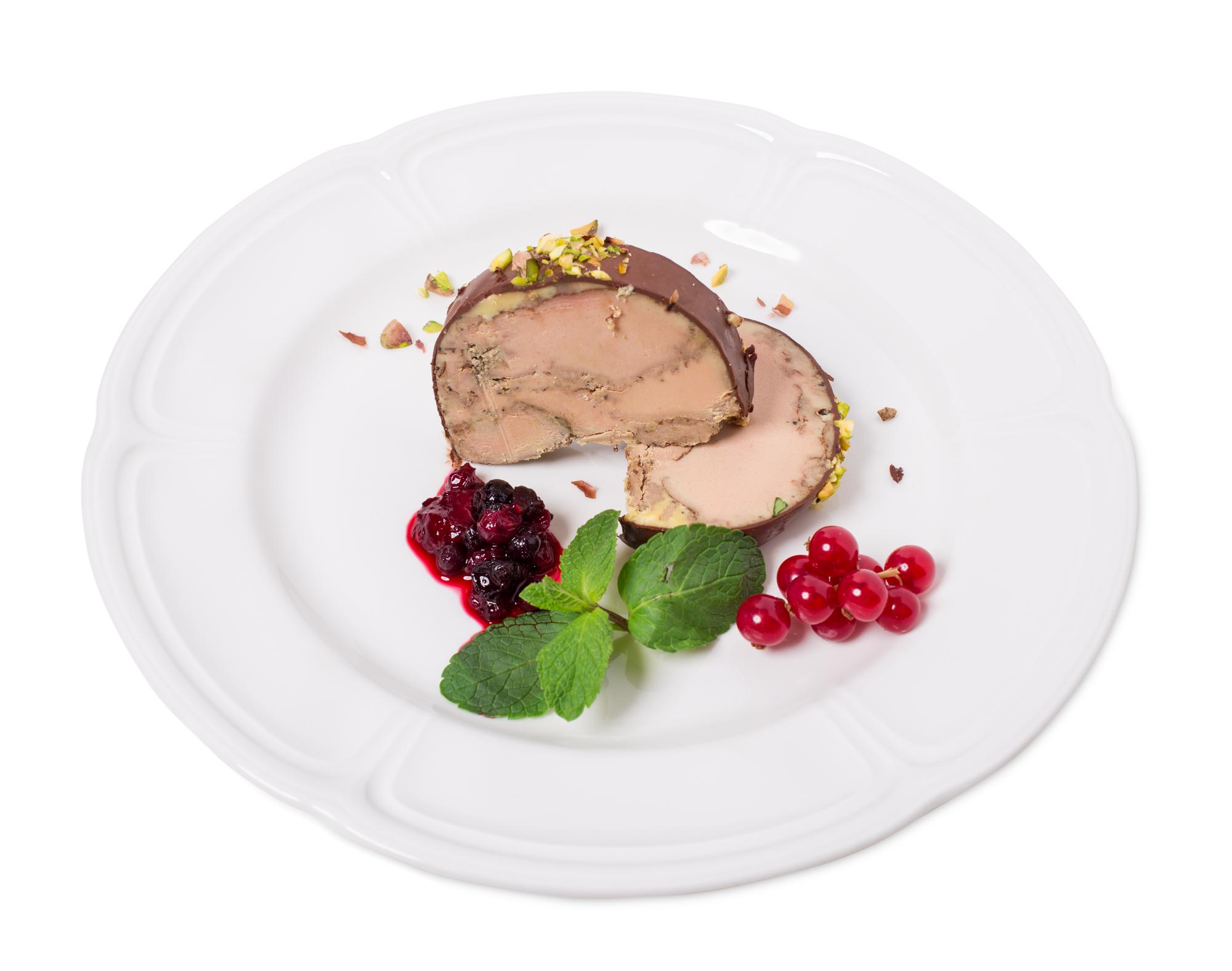 Plated seasonal starter on ceramic plate